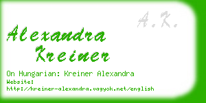 alexandra kreiner business card